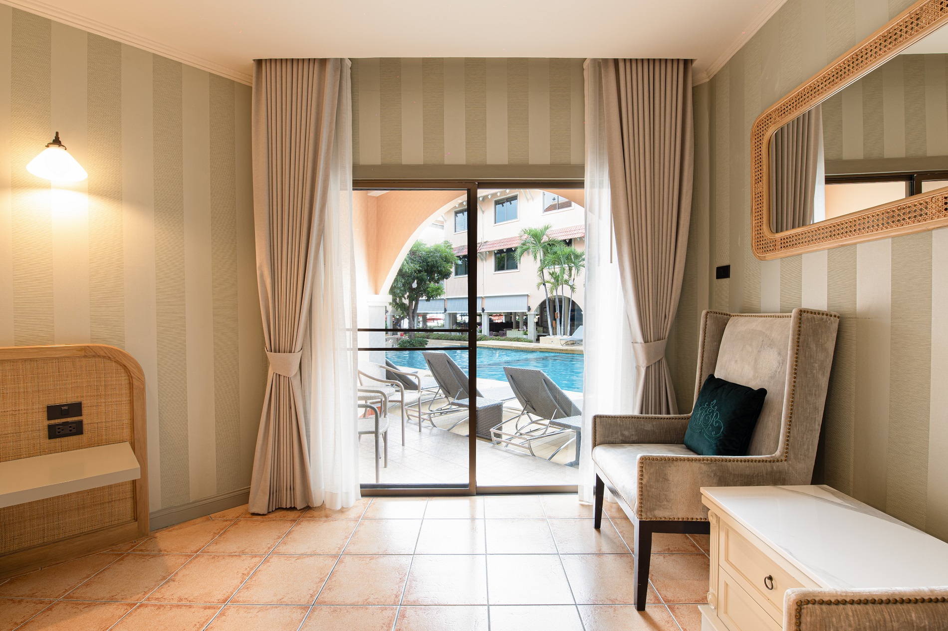Ideal for families with older children, our Poolside rooms offer direct access from private terraces to our half Olympic sized swimming pools.