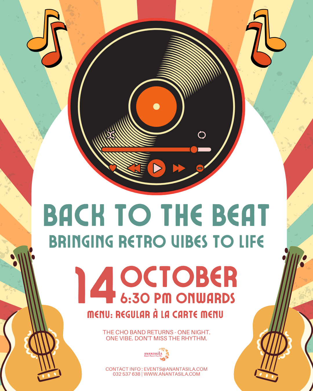 BACK TO THE BEAT,restaurant huahin,seafood huahin,special rate huahin,restaurant khaotakiab,restaurant beach,Huahin Beachfront Hotel and Resort,In the seaside resort of Hua Hin,americanfood huahin,ร้านอาหารริมทะเลหัวหิน,ร้านอาหาร5ดาวติดชายทะเล,ร้านอาหารพร้อมที่พัก,thebeachatanantasila